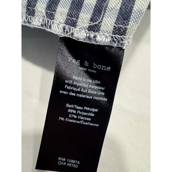 Rag & Bone Simone Crop Pants Size 0 Blue White Gingham Check High-Rise Stretch - Picture 6 of 9